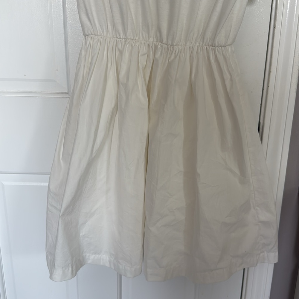 En Saison White Poplin Ruffle Sleeve Mini Dress - Picture 4 of 7